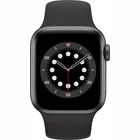 Viedpulkstenis Apple Watch Series 6 GPS 44mm Space Gray Aluminium Case with Black Sport Band [Mazlietots]